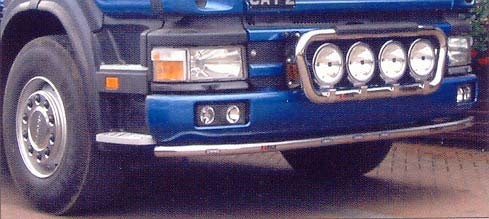 4 Series Lobar Steel Bumper with White LEDs Rvs