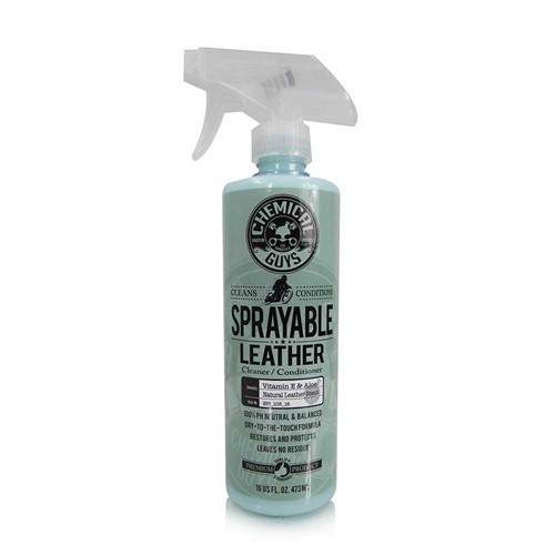 Sprayable leather cleaner and conditioner in one