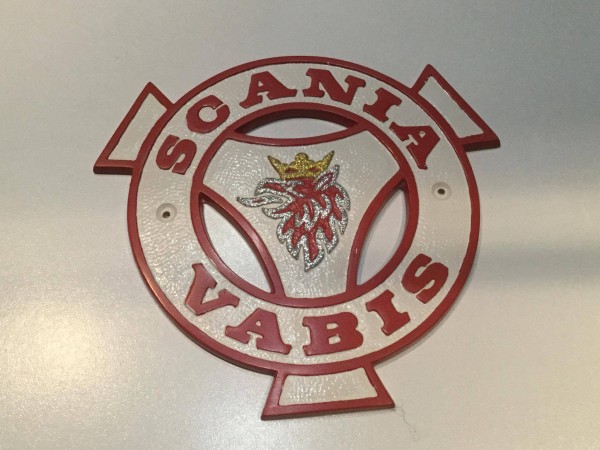 Scania Vabis logo - Red White