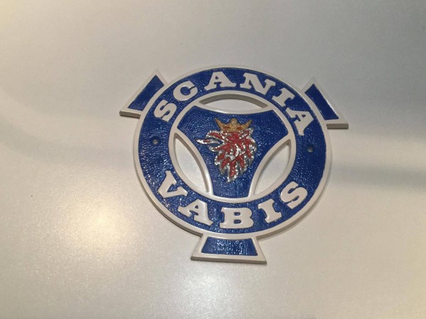 Scania Vabis logo - White Blue