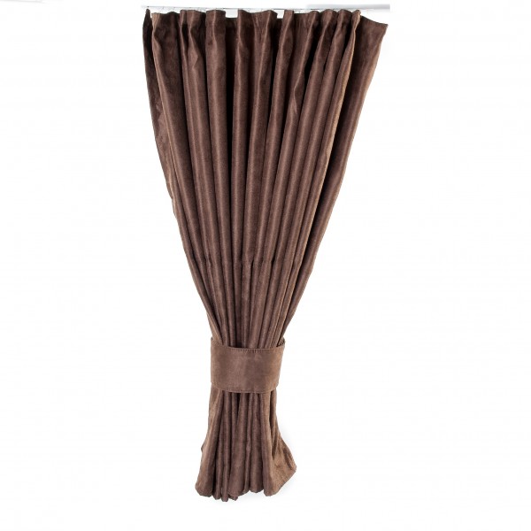 Side curtain 90cm Brown (double fabric)