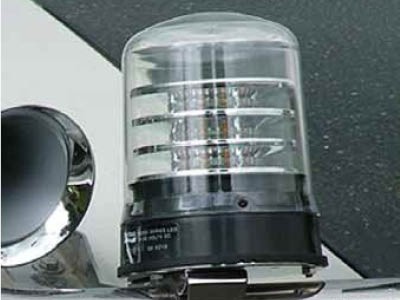 LED zwaailamp 12-24V met helder lampglas