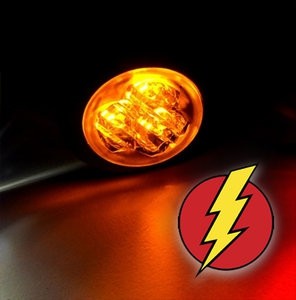 Led flash - hide away - axitech ur03 ece r65 - orange