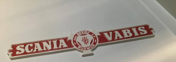 Scania Vabis Sign White Red