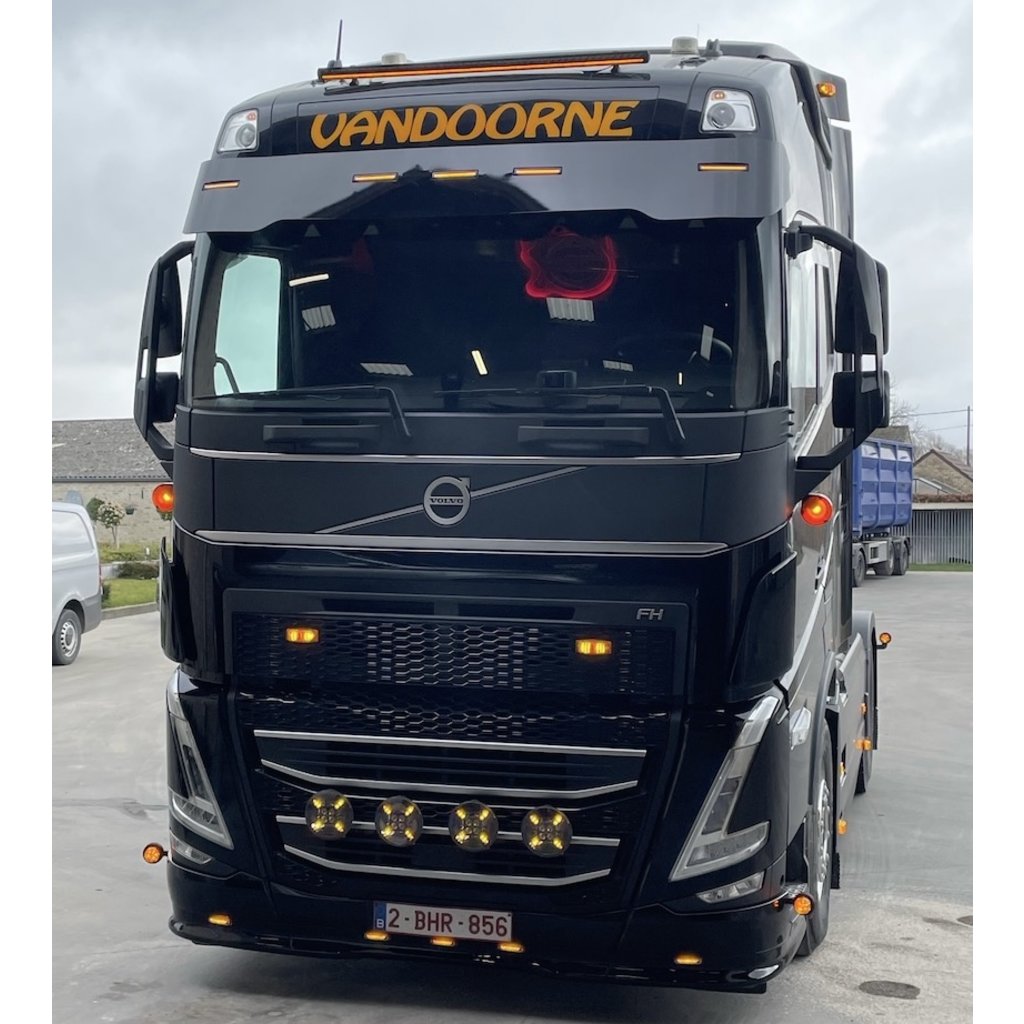 Deep Custom Sun Visor for Volvo FH4/FH5 + FM5 - 5 Top Light Holes