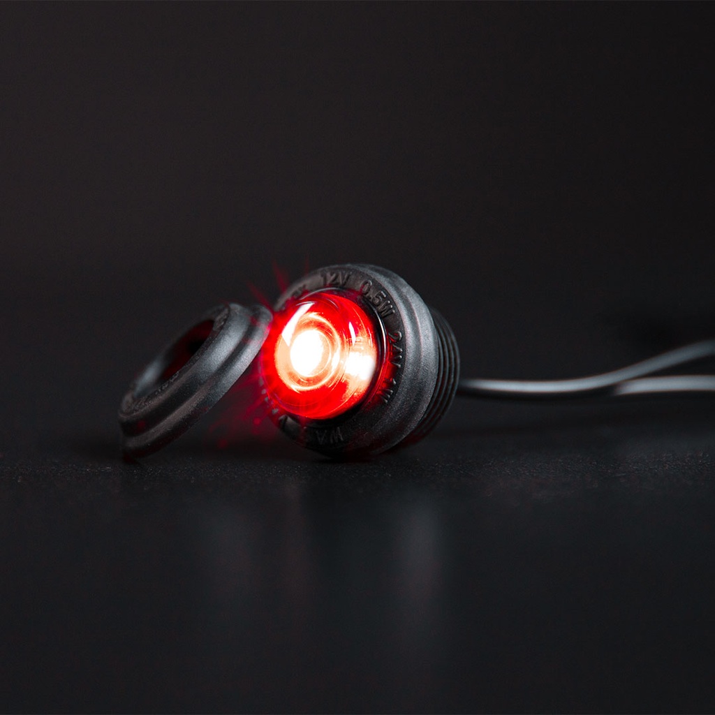 Freedom black raven position light - red 12-24V