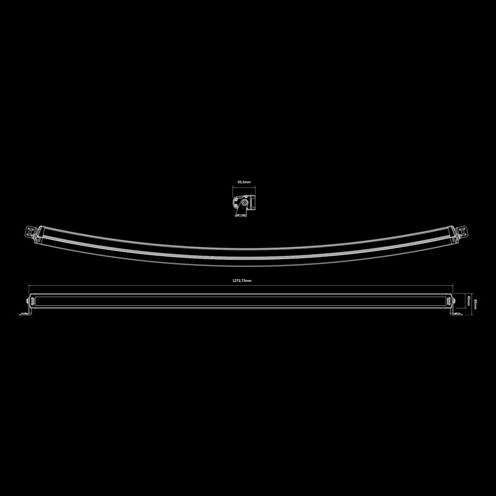 SIBERIA single row LED BAR 50 inch Curved