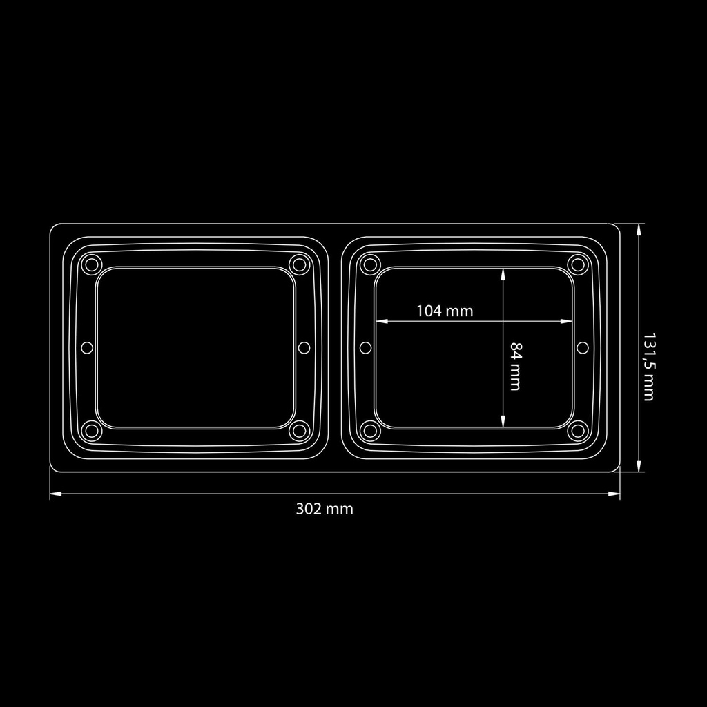 IZELED Double Frame | Horizontal Mounting