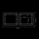 IZELED Double Frame | Horizontal Mounting