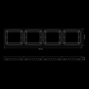 IZELED Frame 4 x Square