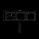 IZELED Frame 3 x Square