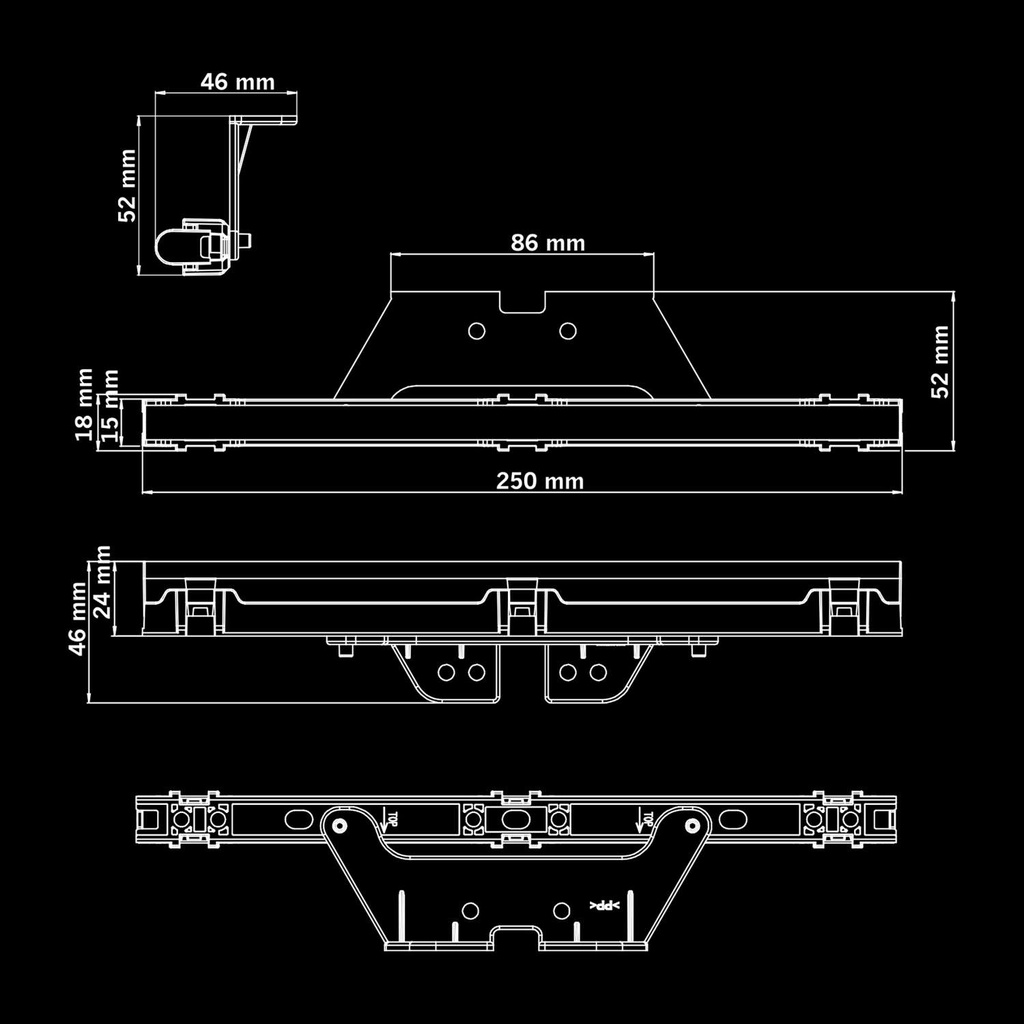 Freedom Dark Line Position Light White | Long