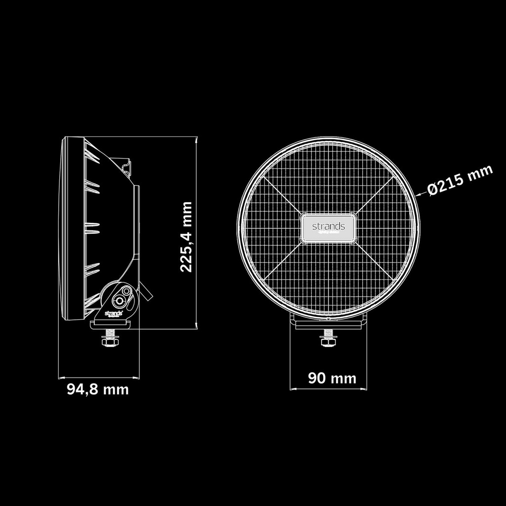 IZE LED Old School Driving Light 9"