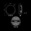Firefly Full LED Driving Light 9" - Black