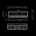License Plate Holder for mounting Nuuk D-Line 20"