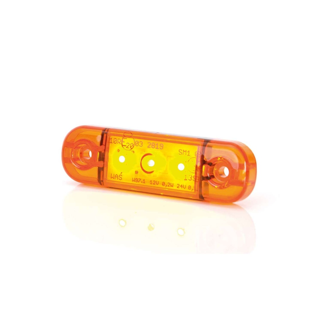 3-LED Ultra Slim Position Light 9-36V - Amber
