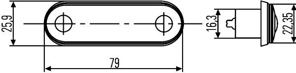 Hella LED Marker Light with 0.5m Cable | Amber