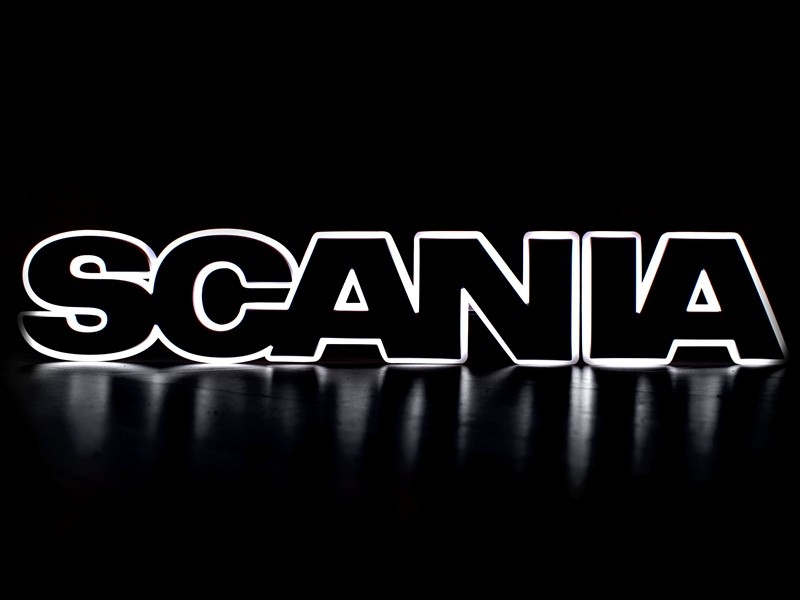 Scania LED lightbase for Scania (grill) logo - White