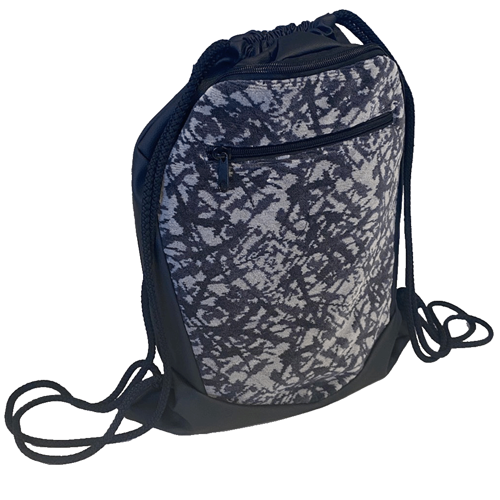 Danish Fabric Sports Bag With Cords - Grey