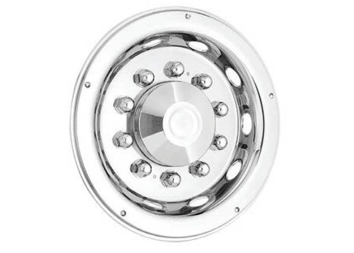 Deluxe wieldop achter 22,5 inch RVS 77,5MM DIEP