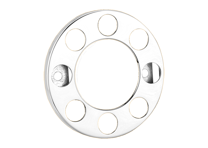 RVS opstapring OPEN 17,5 en 19,5 inch 8 gaats (stalen velg)