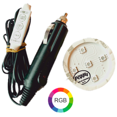 POPPY LED VERLICHTING RGB 12-24V - Cig plug