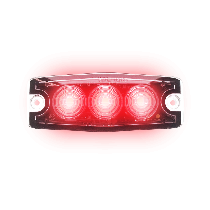 3-LED Ultra Thin Strobe Light - Red