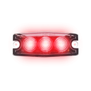 Ultradunne 3-LED Flitser - Rood