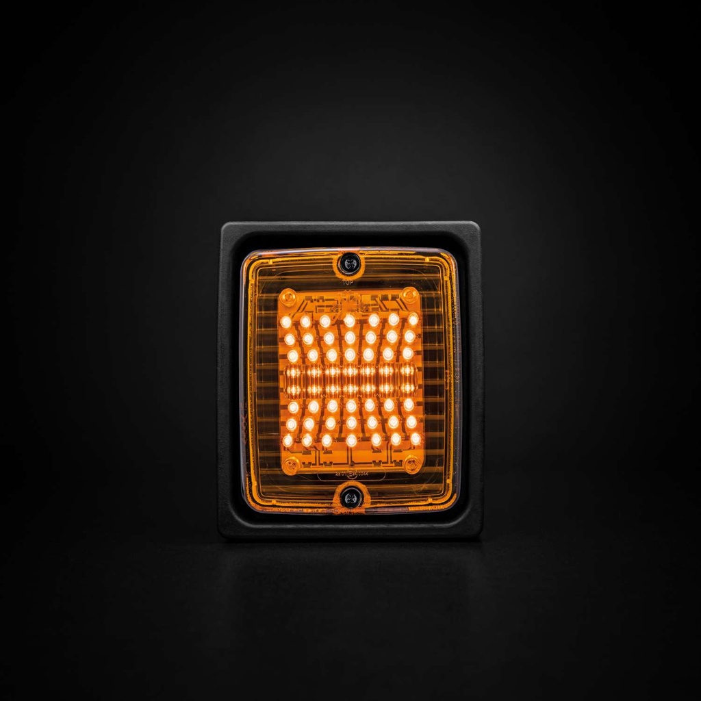 iZELED Blok Knipperlamp -  Amber Glas