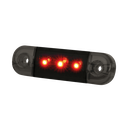 DARK KNIGHT SCHLANKE POSITIONSLEUCHTE 3 LED, 12-24V DC, ROT