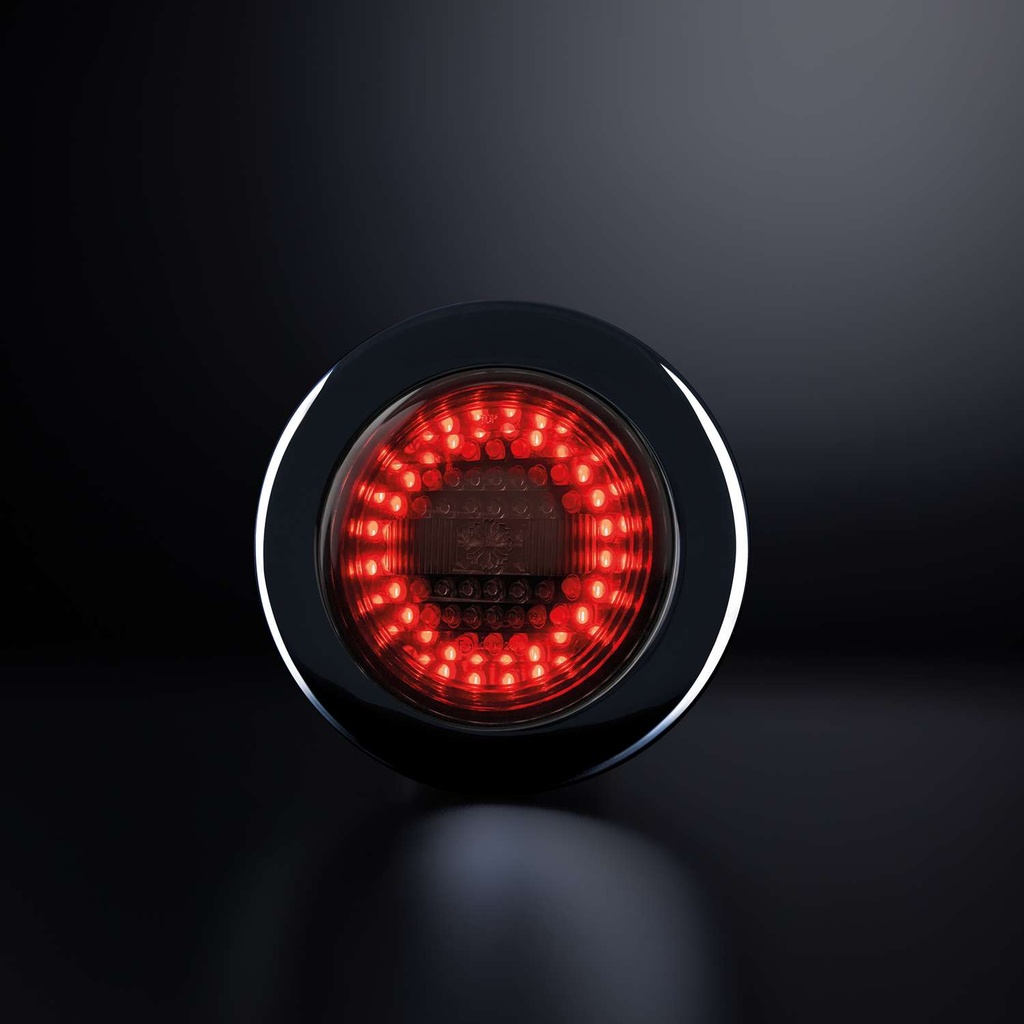 IZELED Dark Knight Tail/Brake Light & Dynamic Indicator Round (Left)