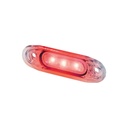 3-LED SLD Marker Light | Red with Clear Lens 12-24V