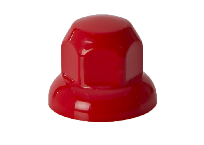 (32mm) Kunststof rode wielmoerdoppen (20 stuks)