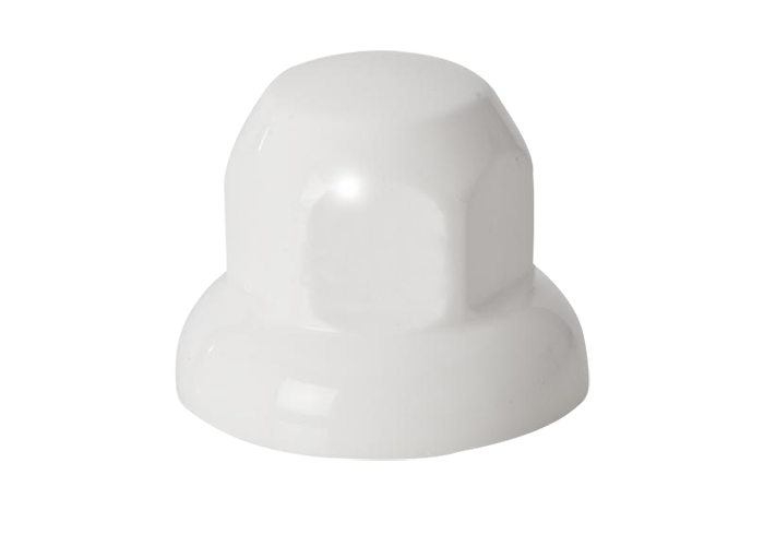 (32mm) Kunststof witte wielmoerdoppen (20 stuks)