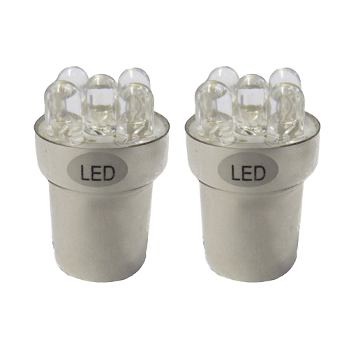 SET (2) BA15 LED LAMPEN CTC (wit)