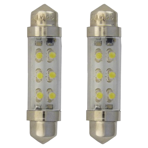 SET (2) BUISLAMPJES LED LANG CTC (wit)
