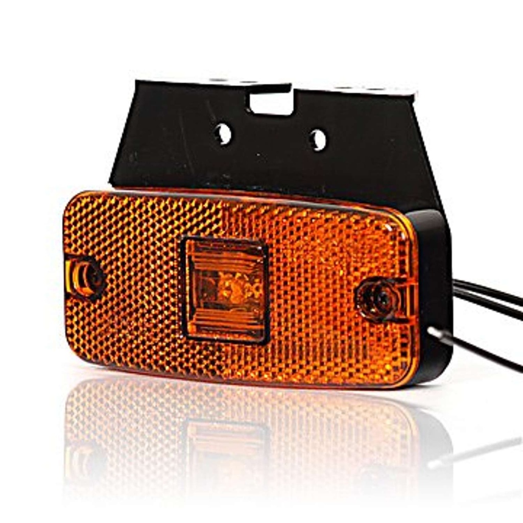 Zijmarkeringlicht met montagevoet rood 12-24V LED