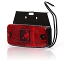 Zijmarkeringlicht met montagevoet rood 12-24V LED
