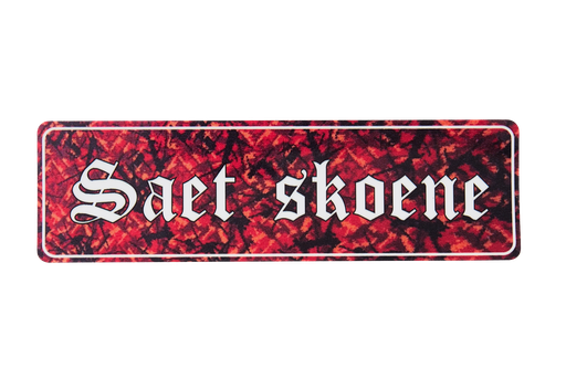 [500358] SAET SKOENE RED STICKER
