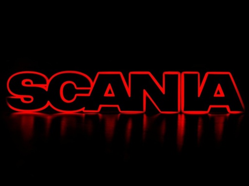 [463240875R] LED Embleem voor Scania Grille Logo | Rood