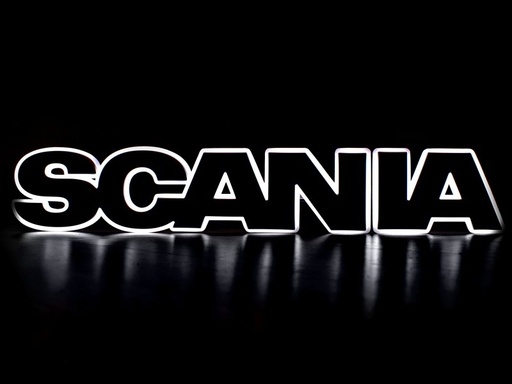 [463240875W] Scania LED lightbase for Scania (grill) logo - White
