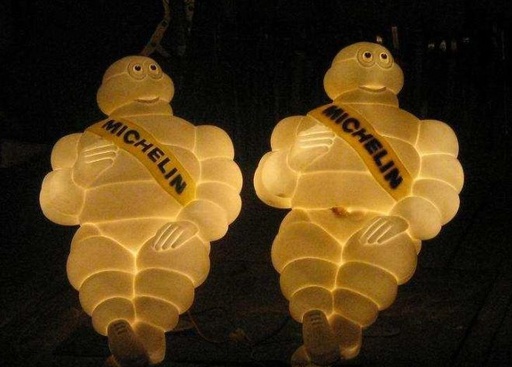 [TS7800071] Old School Michelin Man with Halogen Lighting | Set of 2 Pieces