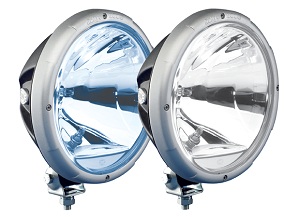 [TS7801570] Hella Rallye 3003 White with Blue Lens - with gray design ring