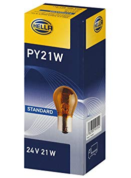 [TS7810874] Hella Bau15s Halogen Lamps 24V PY21W | 1 Box