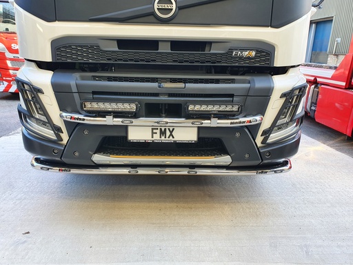 [82VLS25/A] St. Steel LoBar for Volvo FMX 5 | 7 Amber LEDs