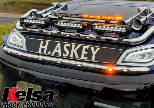 [82DVA25/W] Aluminium VisorBar voor NGD DAF XF, XD & XG | 5 Witte LEDs