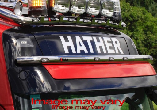 [82VVS20/A] RVS VisorBar voor Volvo FH 4 Globe/Globe XL | 5 Oranje LEDs