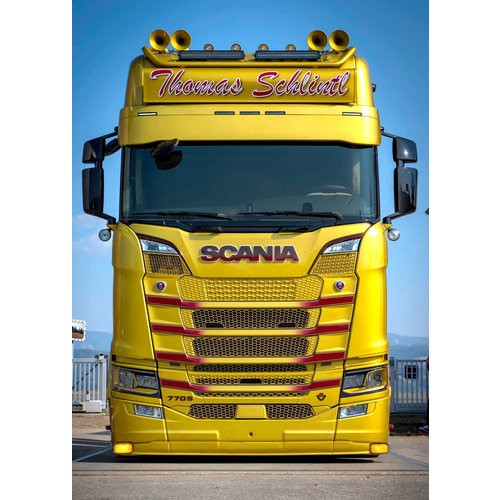 [2SCNGOSXST4LG] Bumperspoiler Scania NextGen | Type 4 | Medium Bumper | 2x Gele Talmu