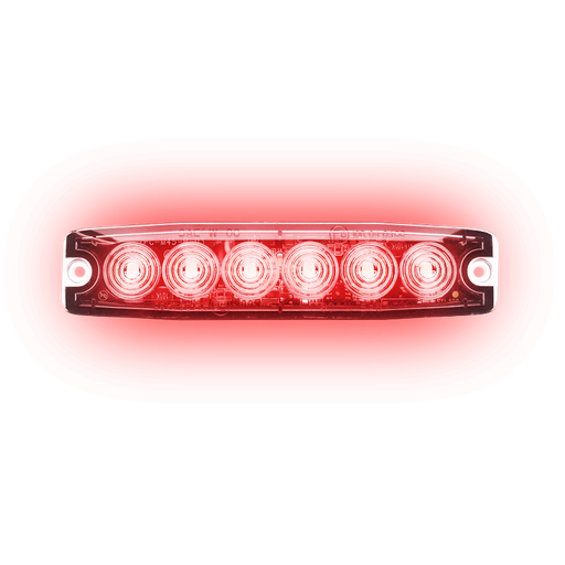 [4635013R] 6-LED Ultra Thin Strobe Light - Red