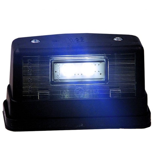 [5800031-S] License Plate Light 2 LEDs Black 12-24V